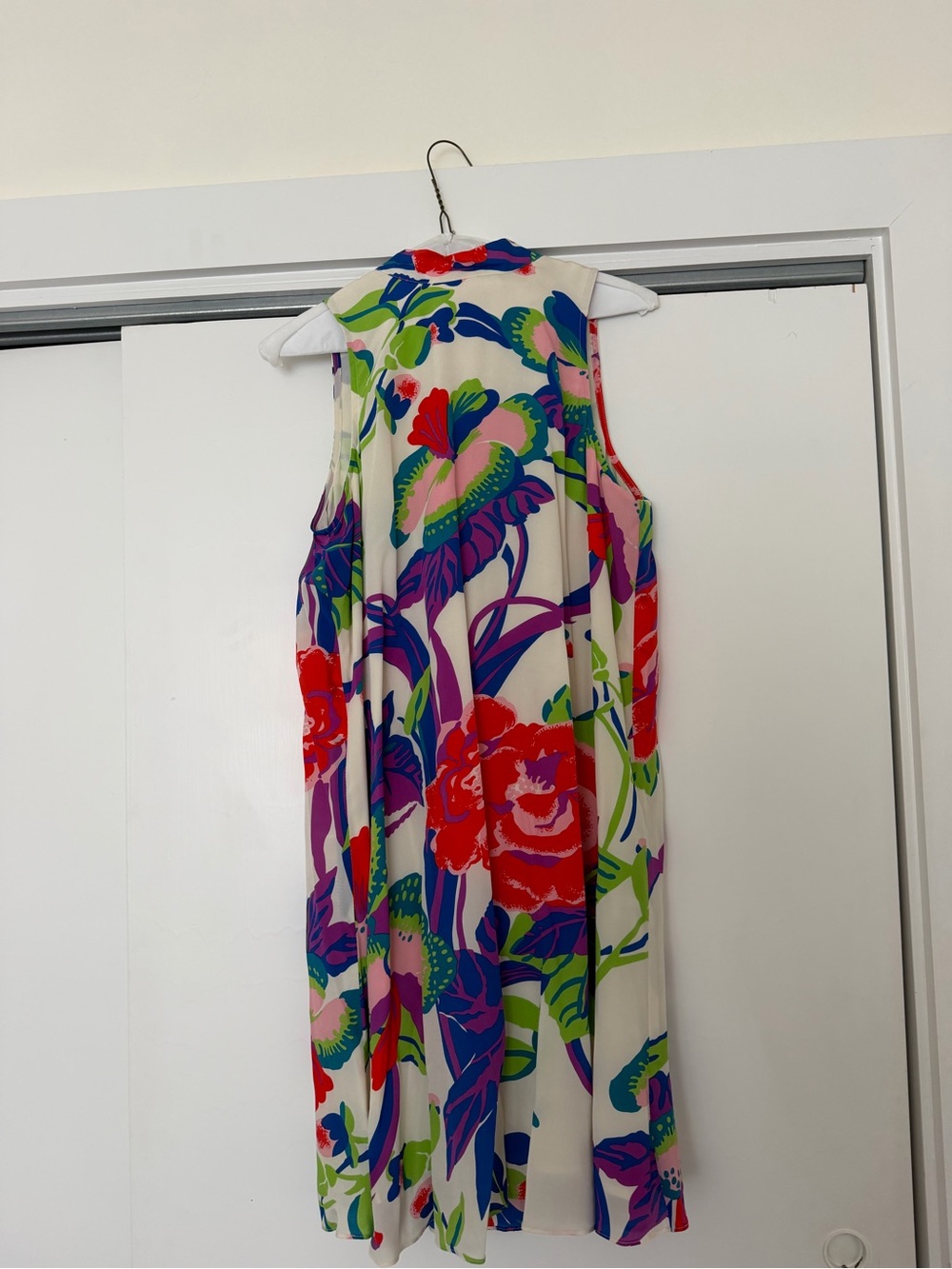 Anthropologie Maeve Floral Dress in Cream, Blue, Purple, Green, Red